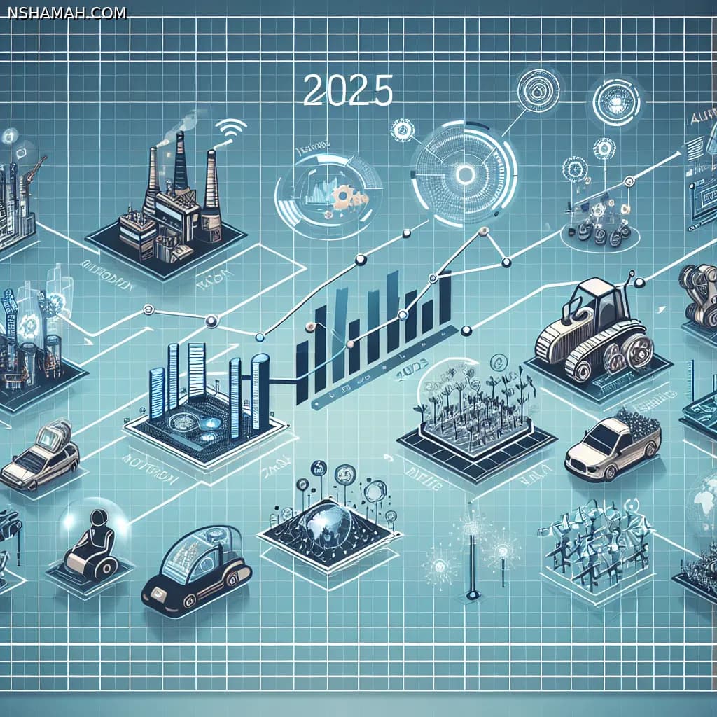 تحليل شامل لتوجهات الأتمتة والتكنولوجيا والذكاء الاصطناعي في 2025 وكيفية تأثيرها على الصناعات المختلفة وأثرها المتوقع.
